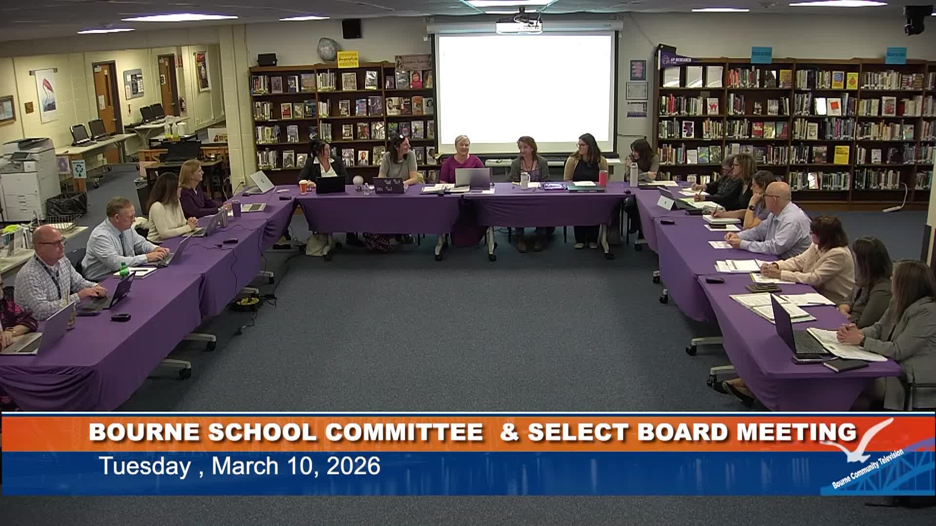 Bourne School Committee and Select Board joint meeting, March 10, 2026